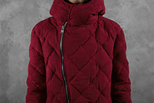 Load image into Gallery viewer, ISAMU KATAYAMA BACKLASH HOODED DOWN JACKET / [REVERSE KANGAROO LEATHER / POLISH WHITE GOOSE] (RED)