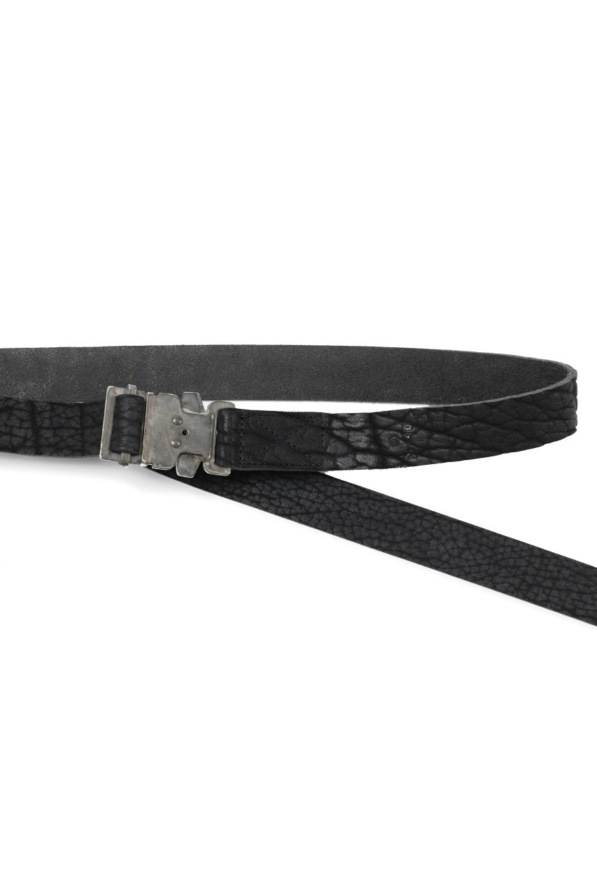 ierib detachable buckle belt / rough bull onepiece (BLACK)