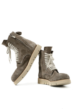 Load image into Gallery viewer, A.F ARTEFACT x Portaille LACE-UP SIDE ZIP BOOTS / SOFT SUEDE (GREIGE)