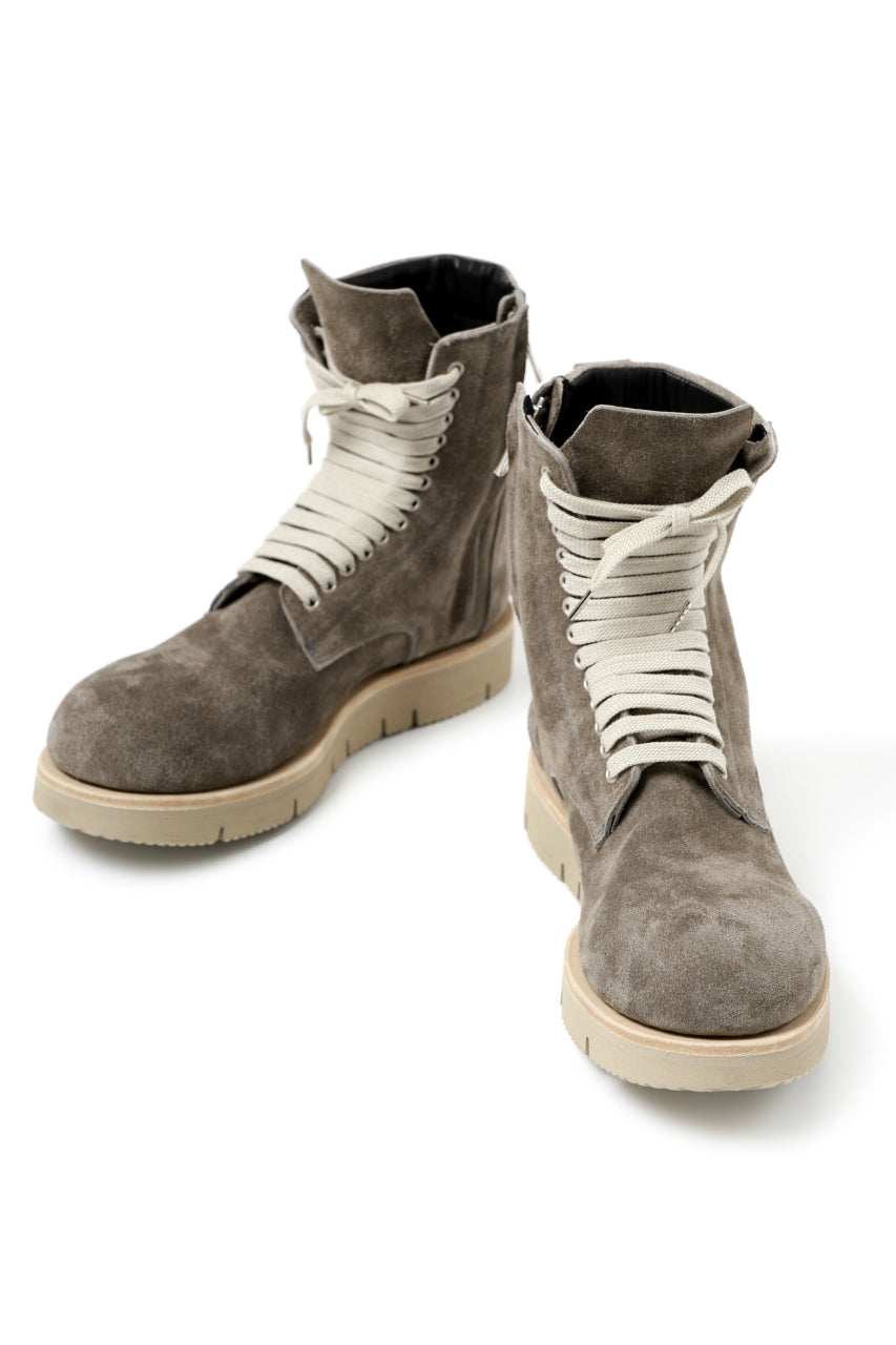 A.F ARTEFACT x Portaille LACE-UP SIDE ZIP BOOTS / SOFT SUEDE (GREIGE)