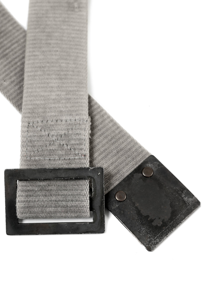 画像をギャラリービューアに読み込む, BORIS BIDJAN SABERI FABRIC &amp; PLATE BELT / OBJECT DYED &quot;BELT5-SIN&quot; (CARBON GREY)