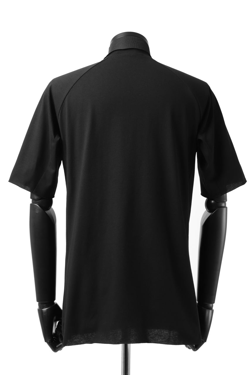 ierib raw edge Tee type-H  / light jersey (BLACK)
