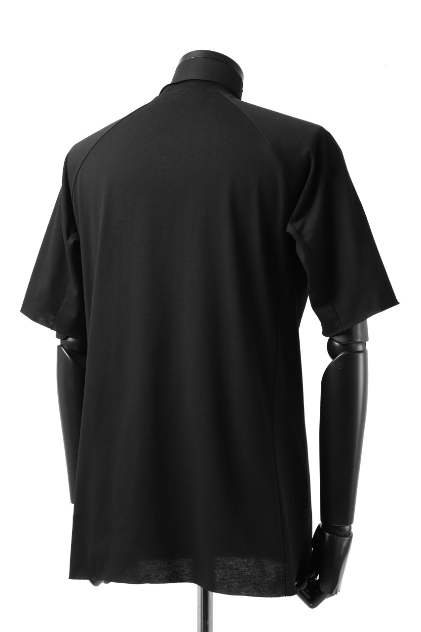 ierib raw edge Tee type-H  / light jersey (BLACK)