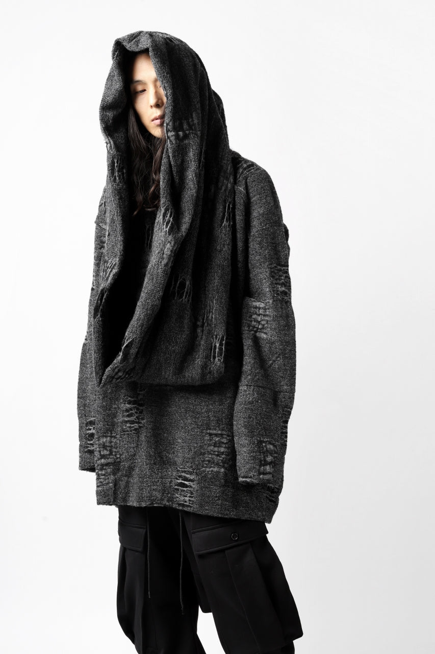 Load image into Gallery viewer, KLASICA SOULO TWIST SEWN SNOOD / TECH INTERSIA PILE (MIX GREY)