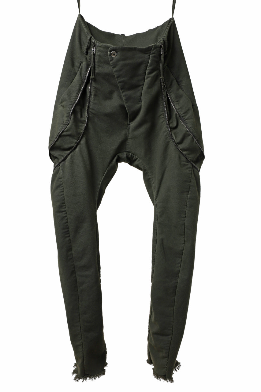 masnada ICONIC ZIP PANTS / STRETCH REPURPOSED COTTON (LEGION)