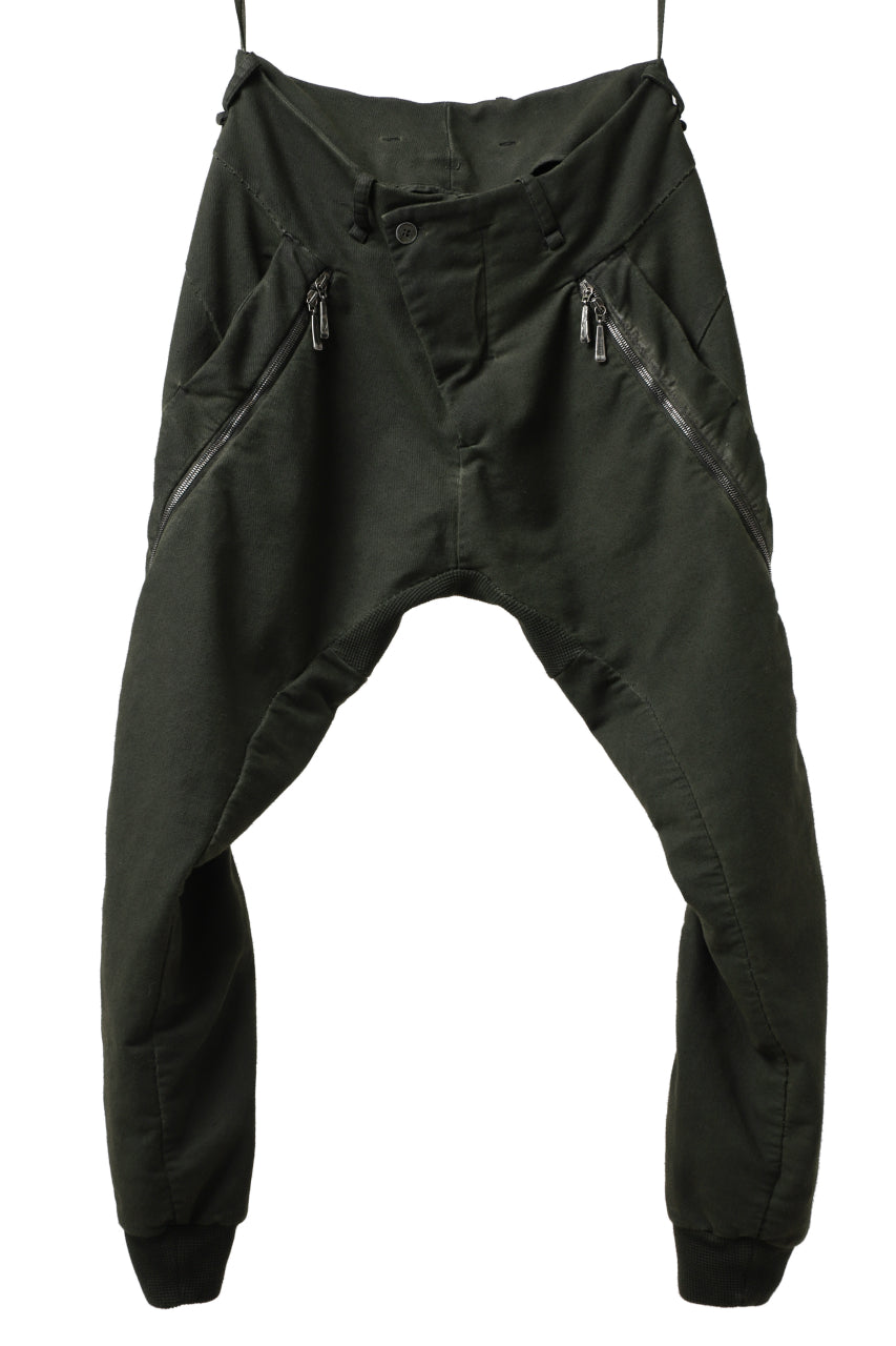 Load image into Gallery viewer, masnada LATERAL ZIP BAGGY PANTS / STRETCH REPURPOSED COTTON (LEGION)