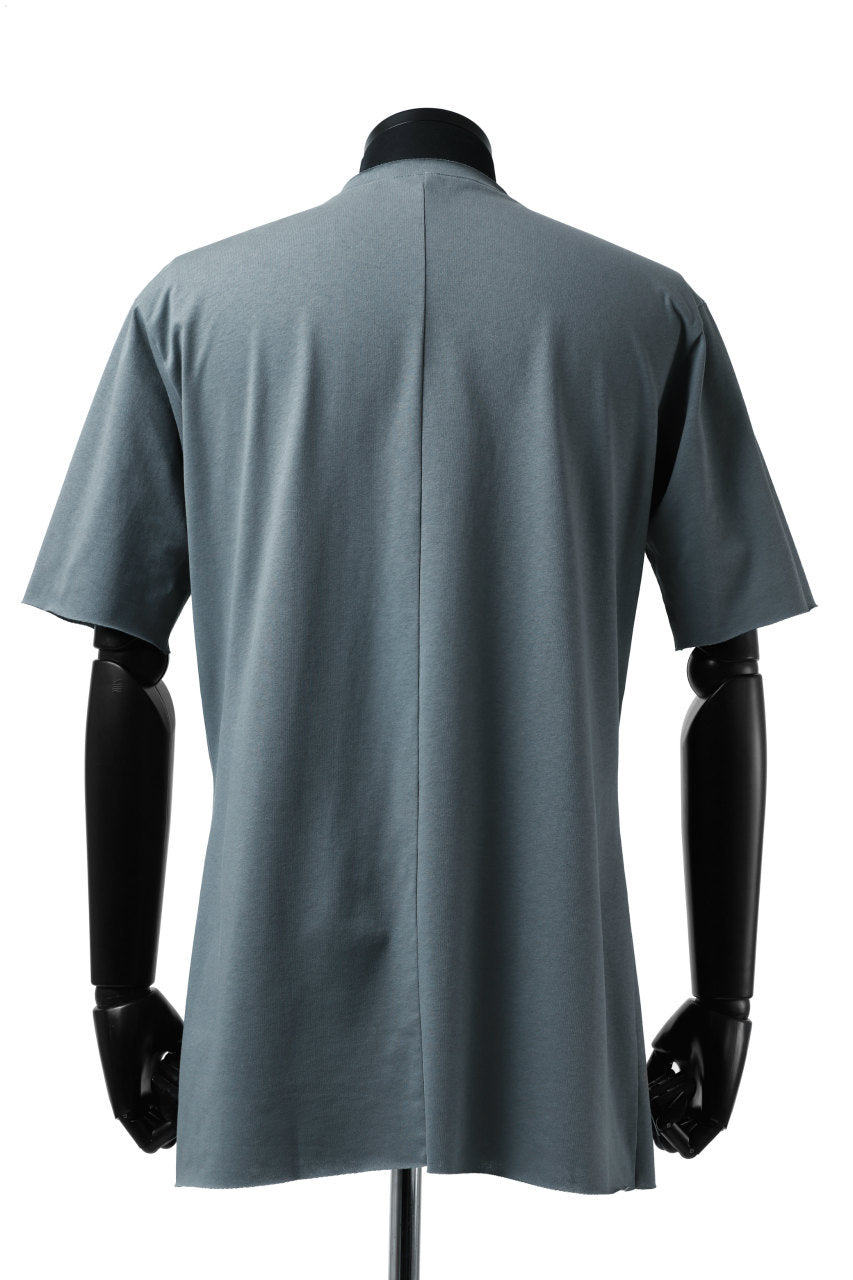 ierib exclusive raw edge Tee type-R  / light jersey (BLUE GREY)
