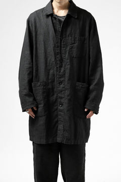 画像をギャラリービューアに読み込む, ISAMU KATAYAMA BACKLASH WORK COAT / GARMENT NATURAL DYED LINEN (SUMI)