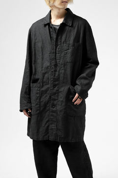 画像をギャラリービューアに読み込む, ISAMU KATAYAMA BACKLASH WORK COAT / GARMENT NATURAL DYED LINEN (SUMI)