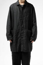 Load image into Gallery viewer, ISAMU KATAYAMA BACKLASH WORK COAT / GARMENT NATURAL DYED LINEN (SUMI)