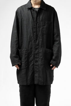 Load image into Gallery viewer, ISAMU KATAYAMA BACKLASH WORK COAT / GARMENT NATURAL DYED LINEN (SUMI)