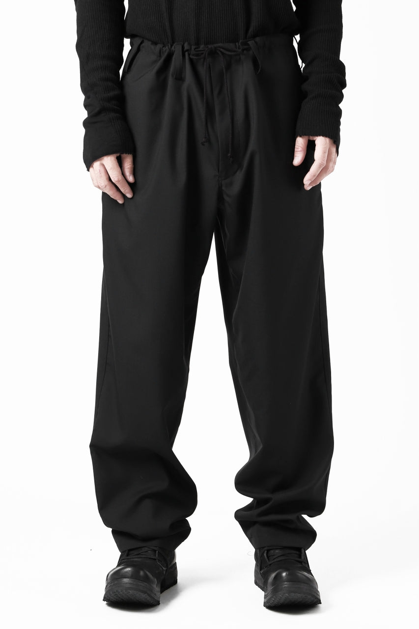 Y's BANG ON! No.7 WAIST STRING WOOL TROPICAL PANTS (BLACK)