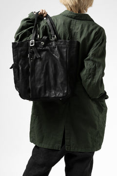 画像をギャラリービューアに読み込む, ISAMU KATAYAMA BACKLASH TOTE BAG / DOUBLE SHOULDER OBJECT DYED (BLACK)