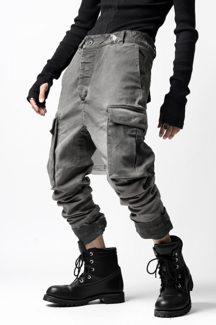 画像をギャラリービューアに読み込む, 11 BY BORIS BIDJAN SABERI CARGO POCKET PANT &quot;P21B-F1451&quot; (STRETCH DENIM / DIRTY GREY)