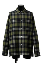 画像をギャラリービューアに読み込む, A.F ARTEFACT OVERSIZED CHECK SHIRT (KHAKI)