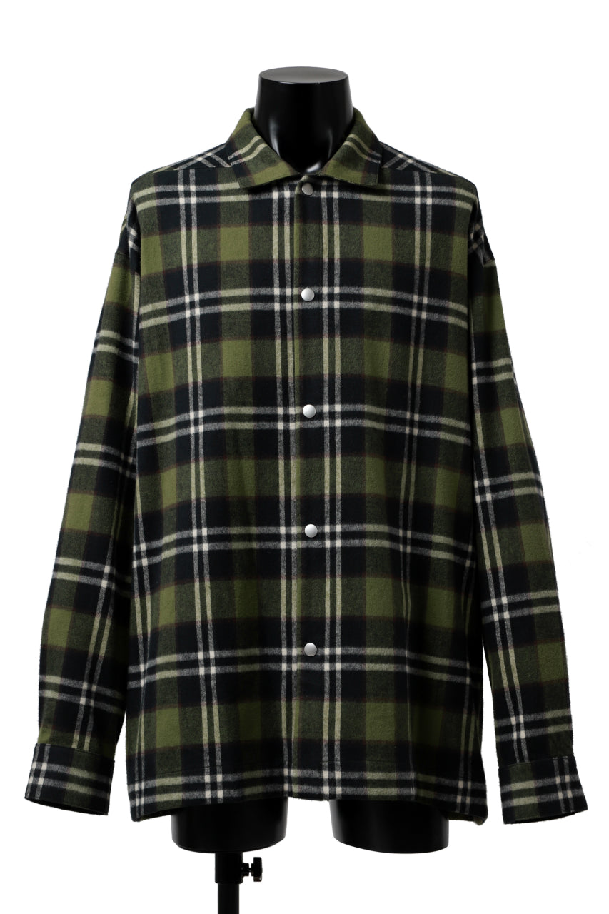 A.F ARTEFACT OVERSIZED CHECK SHIRT (KHAKI)