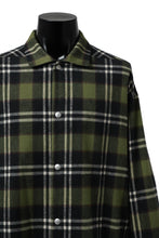 画像をギャラリービューアに読み込む, A.F ARTEFACT OVERSIZED CHECK SHIRT (KHAKI)