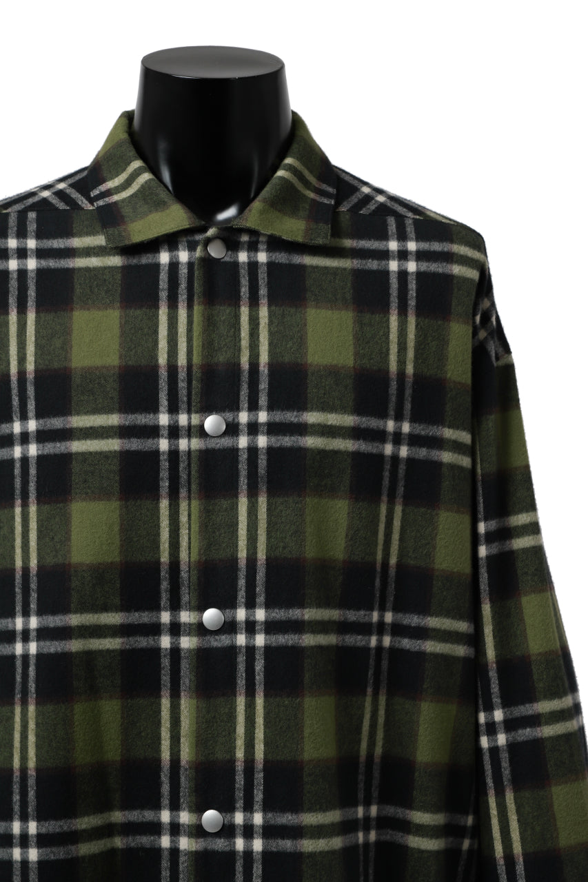 A.F ARTEFACT OVERSIZED CHECK SHIRT (KHAKI)