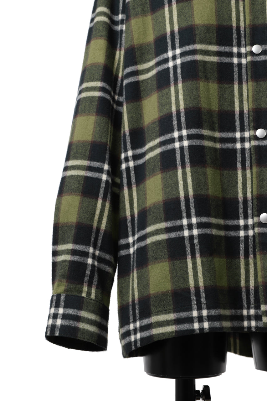 A.F ARTEFACT OVERSIZED CHECK SHIRT (KHAKI)