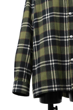 画像をギャラリービューアに読み込む, A.F ARTEFACT OVERSIZED CHECK SHIRT (KHAKI)