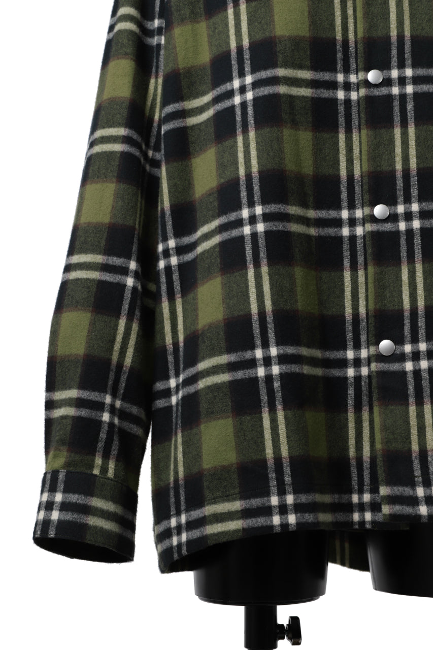 A.F ARTEFACT OVERSIZED CHECK SHIRT (KHAKI)