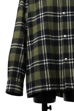 画像をギャラリービューアに読み込む, A.F ARTEFACT OVERSIZED CHECK SHIRT (KHAKI)