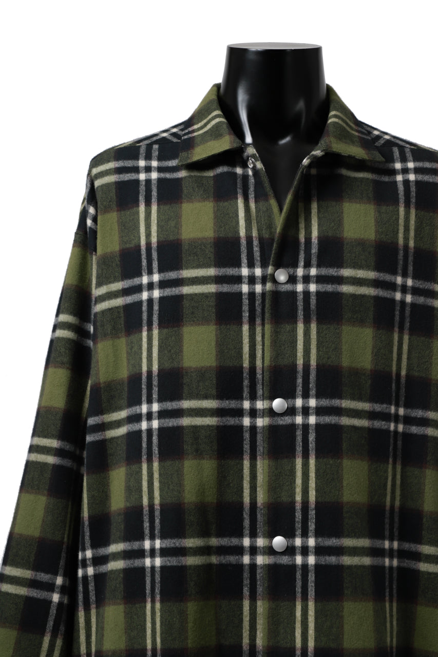 A.F ARTEFACT OVERSIZED CHECK SHIRT (KHAKI)