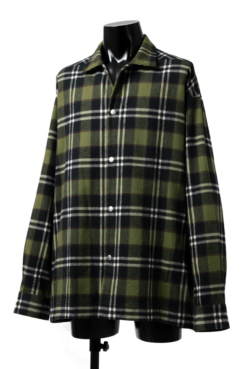 A.F ARTEFACT OVERSIZED CHECK SHIRT (KHAKI)