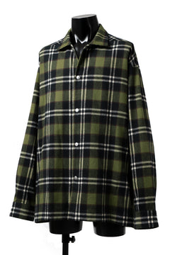 画像をギャラリービューアに読み込む, A.F ARTEFACT OVERSIZED CHECK SHIRT (KHAKI)