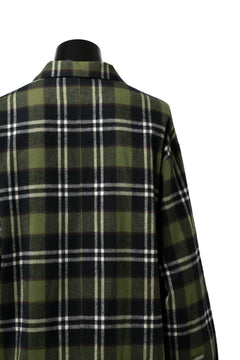 画像をギャラリービューアに読み込む, A.F ARTEFACT OVERSIZED CHECK SHIRT (KHAKI)