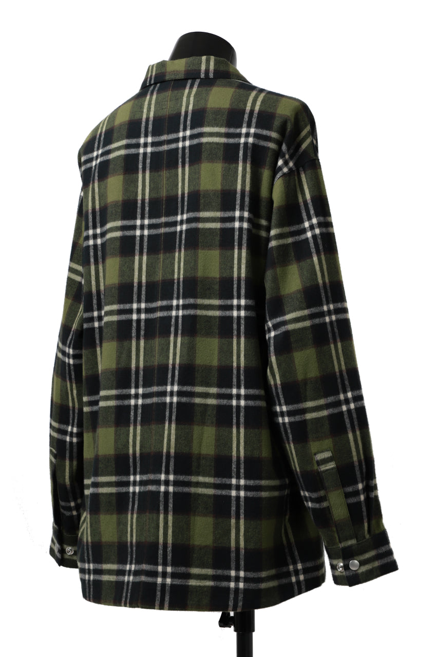 A.F ARTEFACT OVERSIZED CHECK SHIRT (KHAKI)