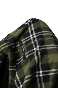 画像をギャラリービューアに読み込む, A.F ARTEFACT OVERSIZED CHECK SHIRT (KHAKI)