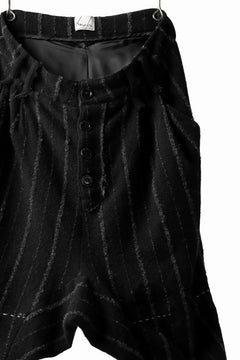 Load image into Gallery viewer, daska x LOOM exclucive low crotch trousers / bouclé stripe (BLACK)