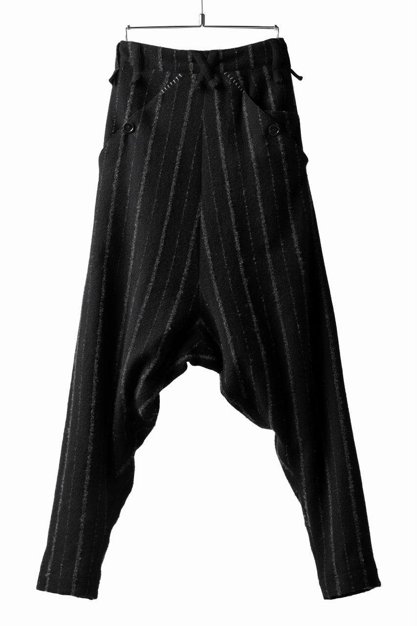 daska x LOOM exclucive lowcrotch trousers / bouclé stripe (SHADE)