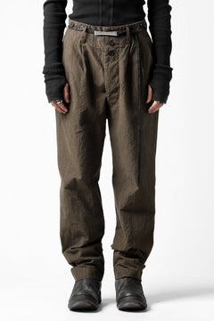 Load image into Gallery viewer, KLASICA MORROW-OCN TAPERED TROUSERS / IKAT DYED STRIPE COTTON  (CINNAMON)