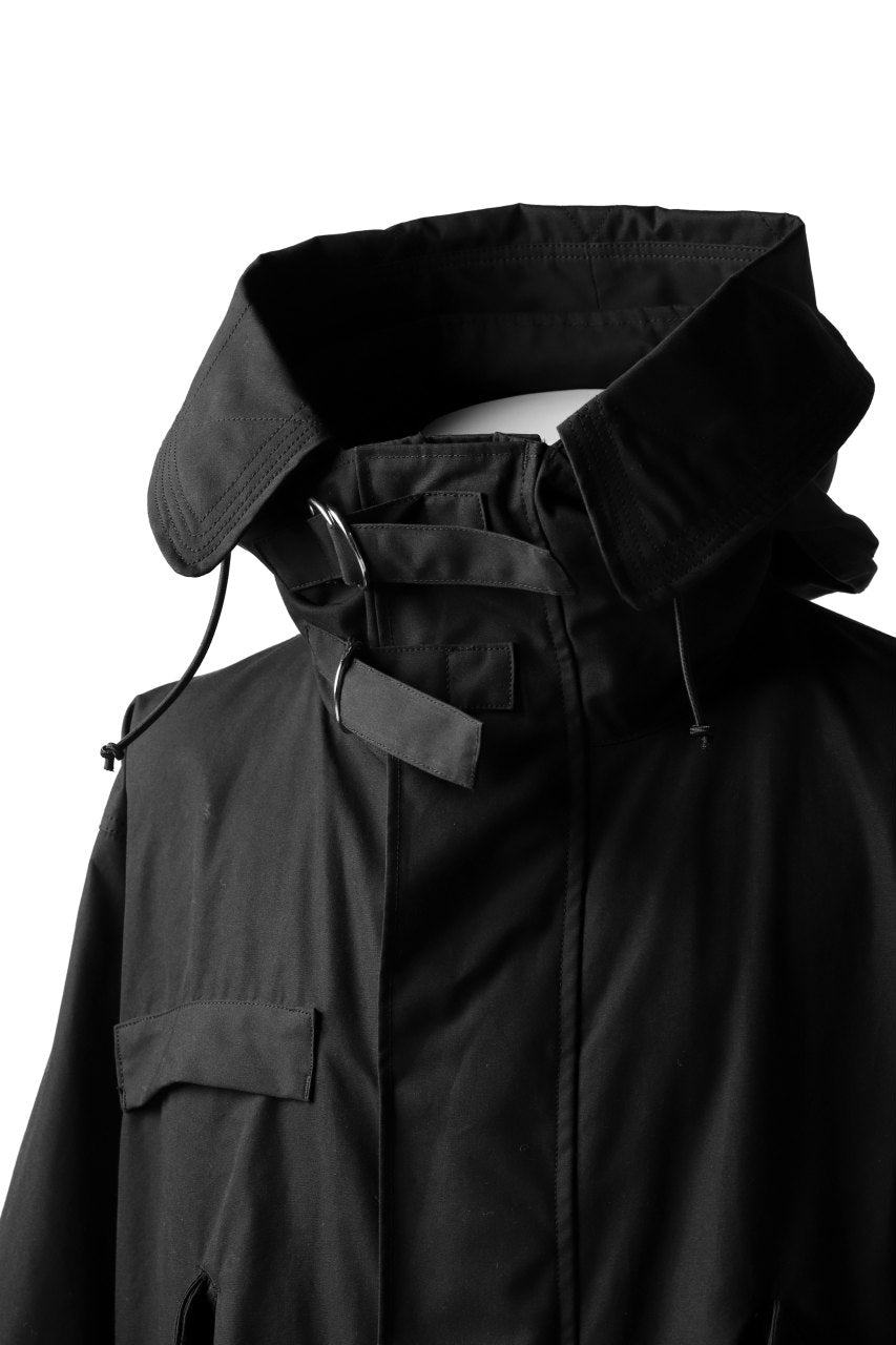 KLASICA WATER FALL MODS COAT / Ventile® UK L24 (BLACK)