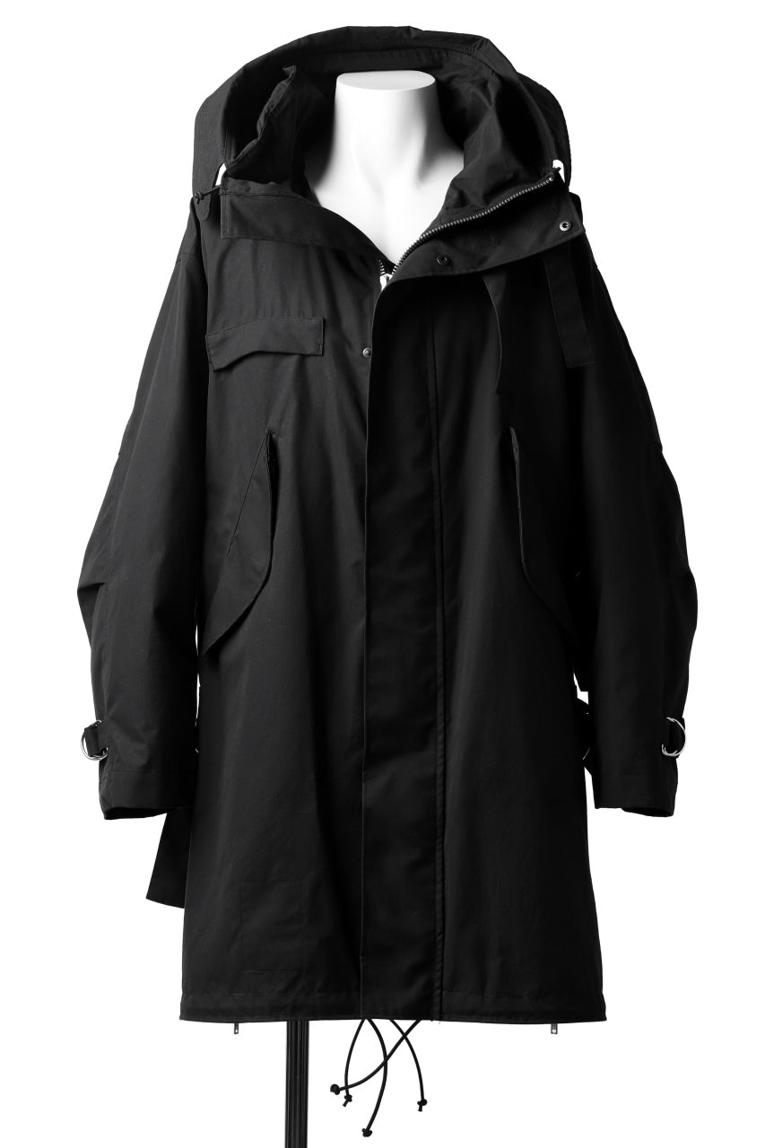 画像をギャラリービューアに読み込む, KLASICA WATER FALL MODS COAT / Ventile® UK L24 (BLACK)