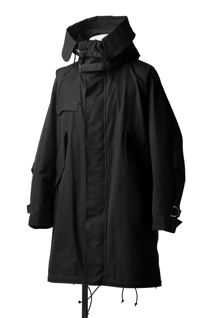 画像をギャラリービューアに読み込む, KLASICA WATER FALL MODS COAT / Ventile® UK L24 (BLACK)