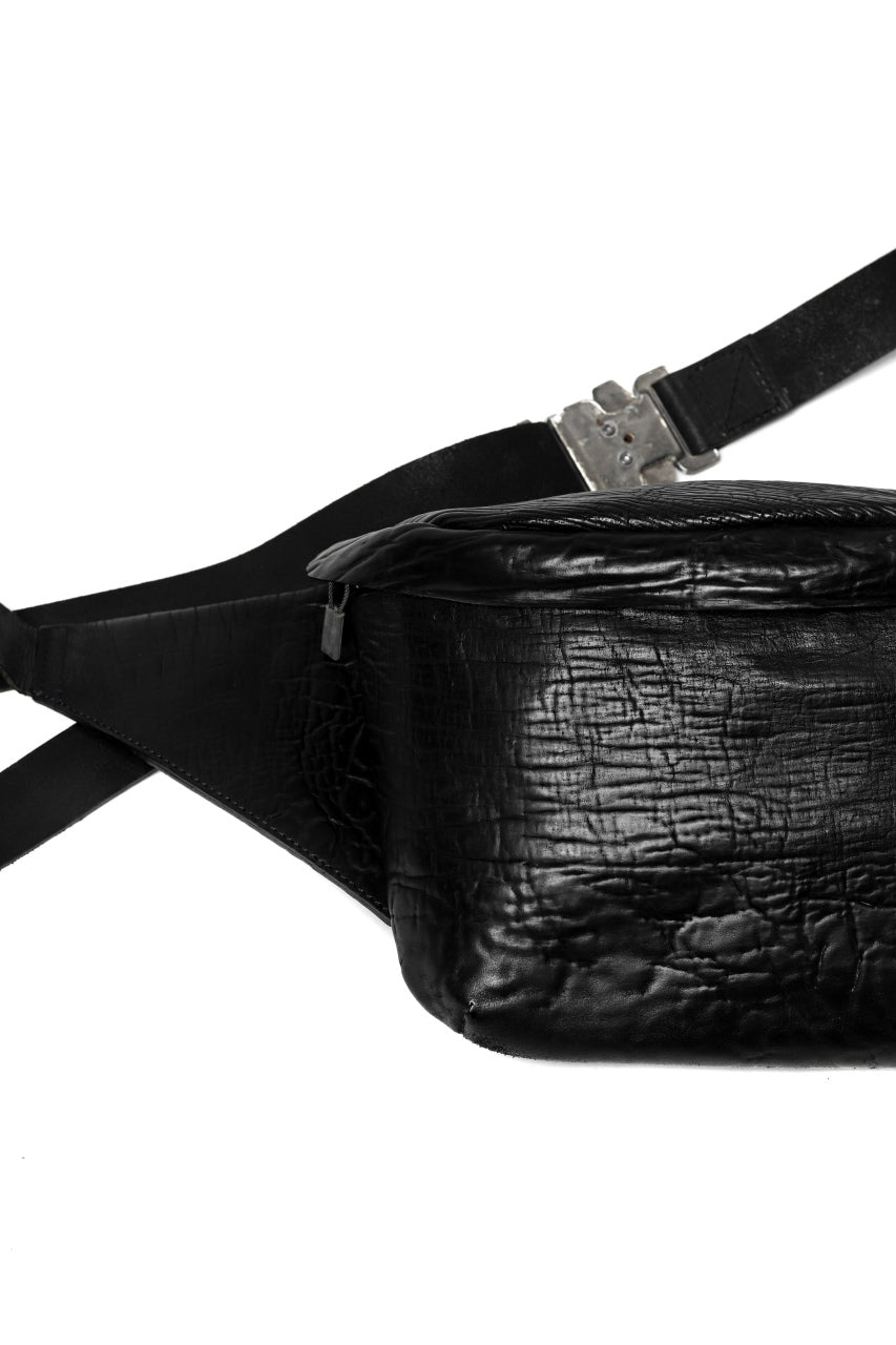 ierib exclusive waist body bag / waxy JP culatta (BLACK)