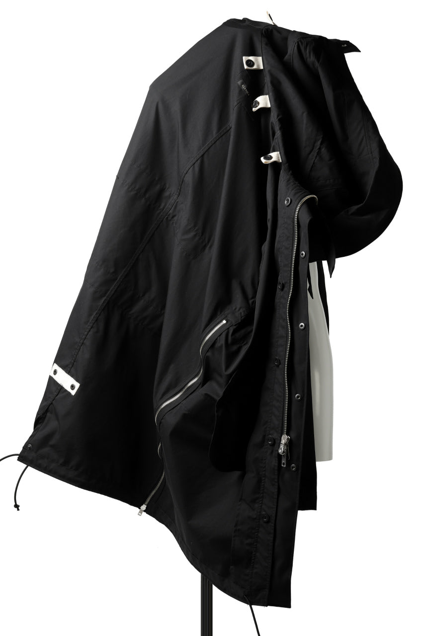 KLASICA WATER FALL MODS COAT / Ventile® UK L24 (BLACK)