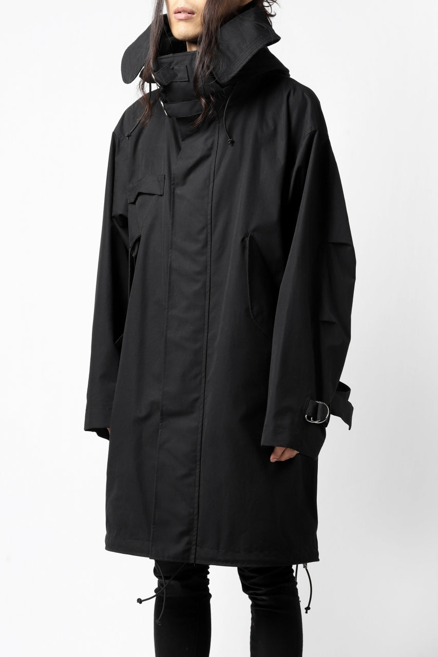 画像をギャラリービューアに読み込む, KLASICA WATER FALL MODS COAT / Ventile® UK L24 (BLACK)