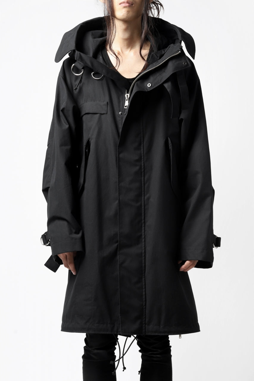 KLASICA WATER FALL MODS COAT / Ventile® UK L24 (BLACK)