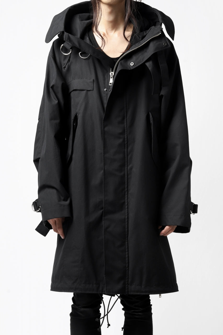 画像をギャラリービューアに読み込む, KLASICA WATER FALL MODS COAT / Ventile® UK L24 (BLACK)