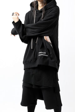 画像をギャラリービューアに読み込む, A.F ARTEFACT &quot;Trunk-Show&quot; BEHIND DOCKING LAYERED TEE HOODIE (BLACK)