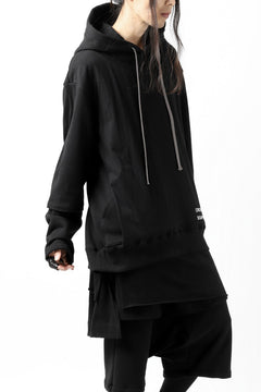 画像をギャラリービューアに読み込む, A.F ARTEFACT &quot;Trunk-Show&quot; BEHIND DOCKING LAYERED TEE HOODIE (BLACK)