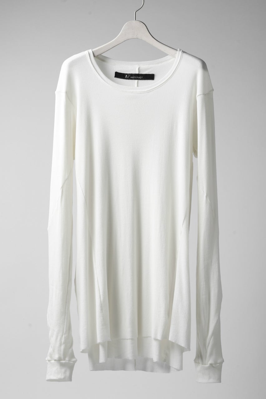 A.F ARTEFACT "Trunk-Show" DOUBLE LAYERED LONG TOPS / SOFT GAUZE LJ (WHITE)