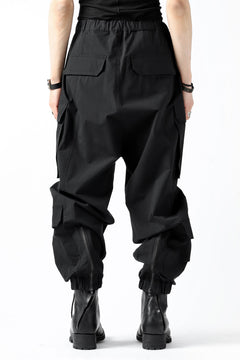 Load image into Gallery viewer, ISAMU KATAYAMA BACKLASH LOWCROTCH FIELD PANTS / STRETCH TYPEWRITER CLOTH (BLACK)