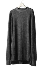 Load image into Gallery viewer, A.F ARTEFACT STAND RIB NECK TOPS / COLD DYED SLAB KNIT JERSEY (GREY)