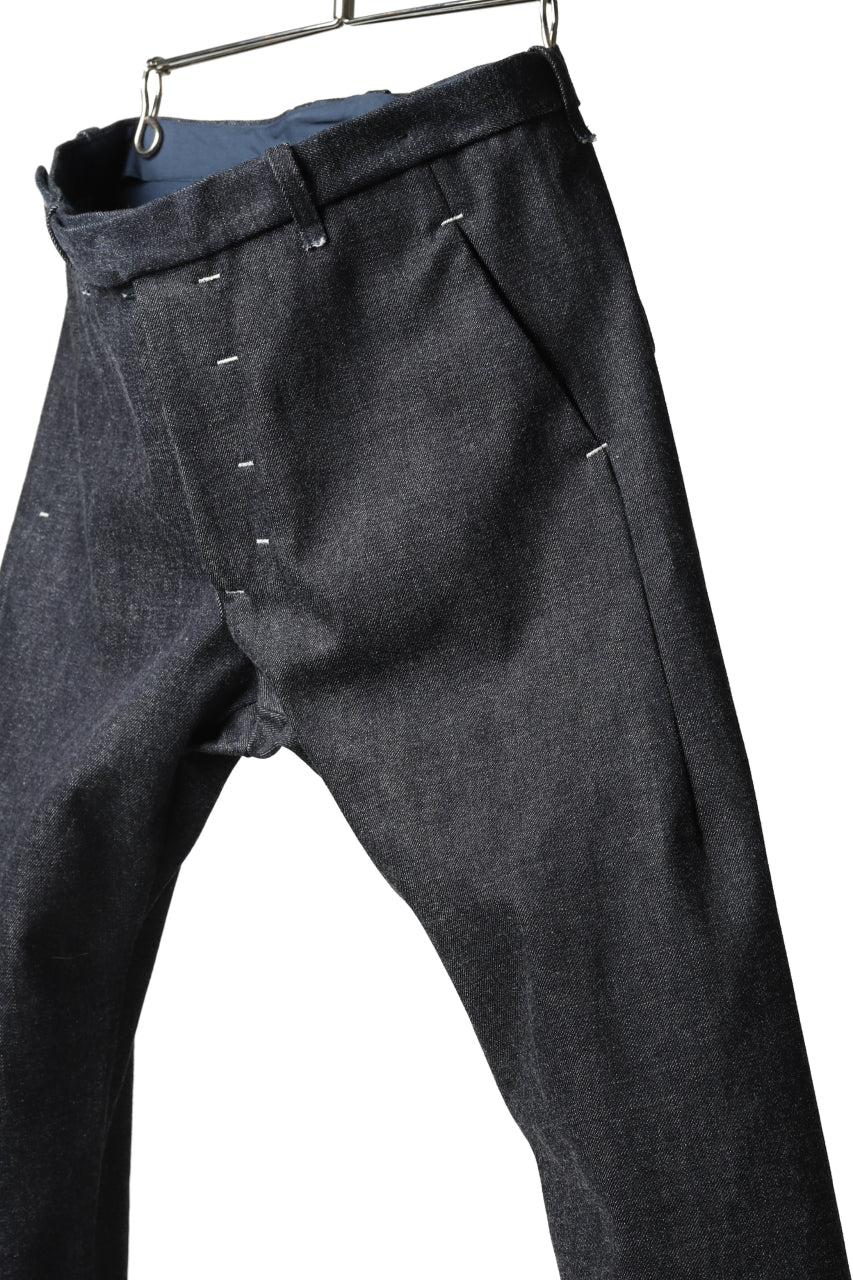 ierib CURVED TROUSERS / 19oz JAPANESE SELVEDGE DENIM (INDIGO)