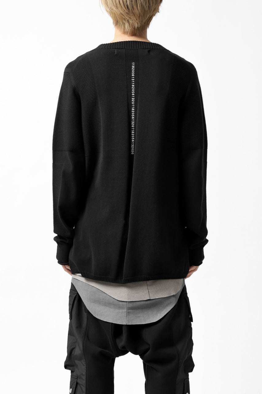 A.F ARTEFACT "WHOLEGARMENT" MOCKNECK KNIT PULLOVER (BLACK)